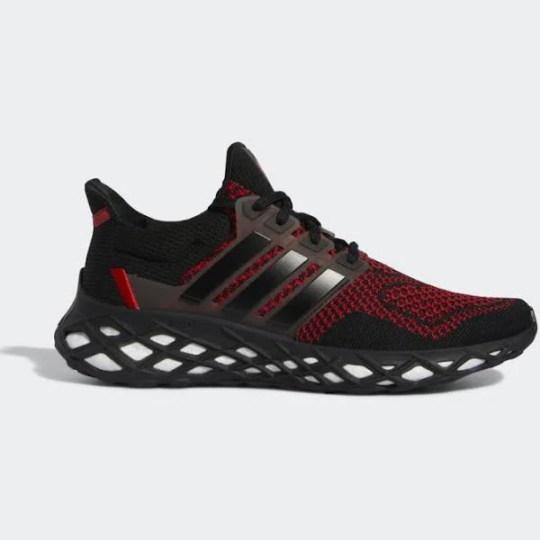 Adidas Men's Ultraboost Web DNA Running Shoes (Core Black/Core Black/Vivid Red) 10 US