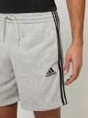 Adidas Mens Essentials French Terry 3-Stripes Shorts Grey S