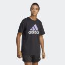 Adidas Mens Essentials Single Jersey Big Logo Tee Black/Violet Fusion / XL