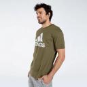 Adidas Mens Essentials Single Jersey Big Logo Tee Olive Strata / L