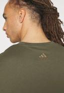 Adidas Mens Essentials Single Jersey Big Logo Tee Olive Strata / L