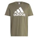 Adidas Mens Essentials Single Jersey Big Logo Tee Olive Strata / L