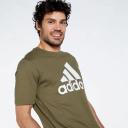 Adidas Mens Essentials Single Jersey Big Logo Tee Olive Strata / L
