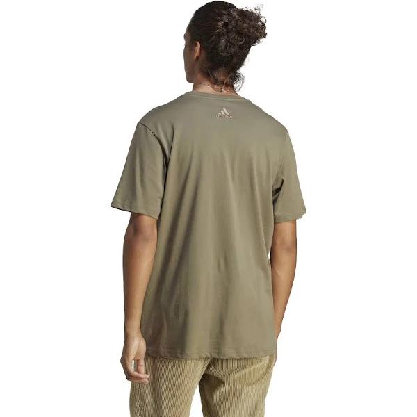 Adidas Mens Essentials Single Jersey Big Logo Tee Olive Strata / L
