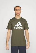Adidas Mens Essentials Single Jersey Big Logo Tee Olive Strata / XL