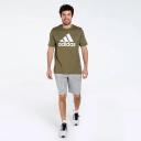 Adidas Mens Essentials Single Jersey Big Logo Tee Olive Strata / XL