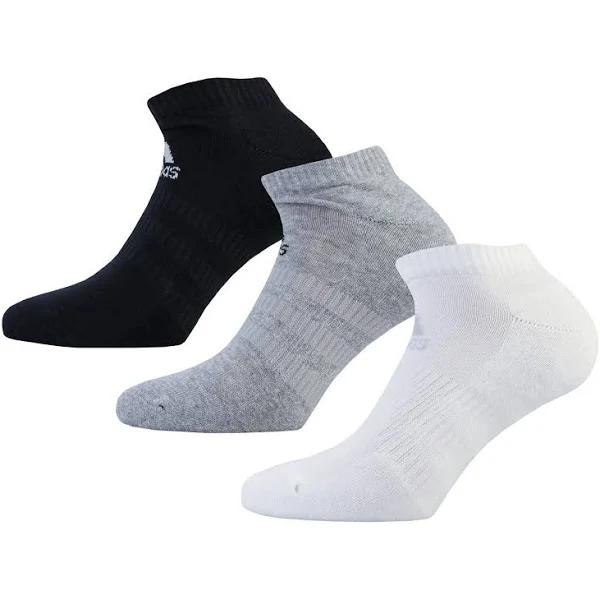 Adidas Mens Golf Ankle Socks (Pack of 3) Black/White/Grey 12 UK-14 UK