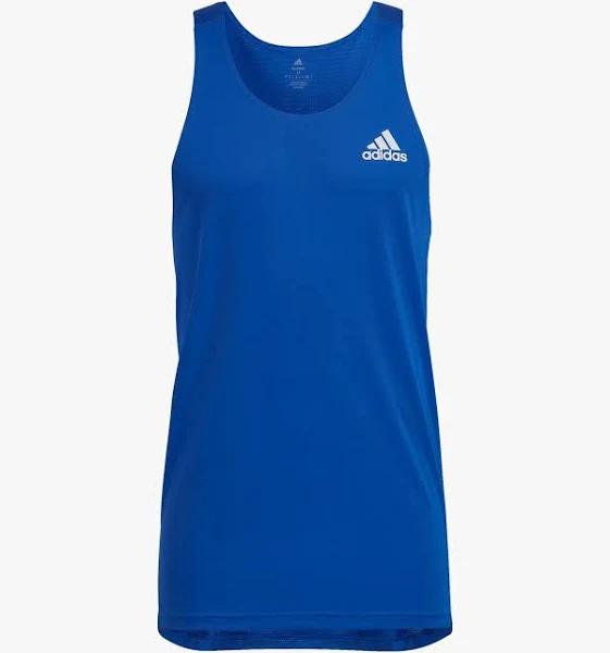 Adidas Mens Own The Run Singlet, M / Blue