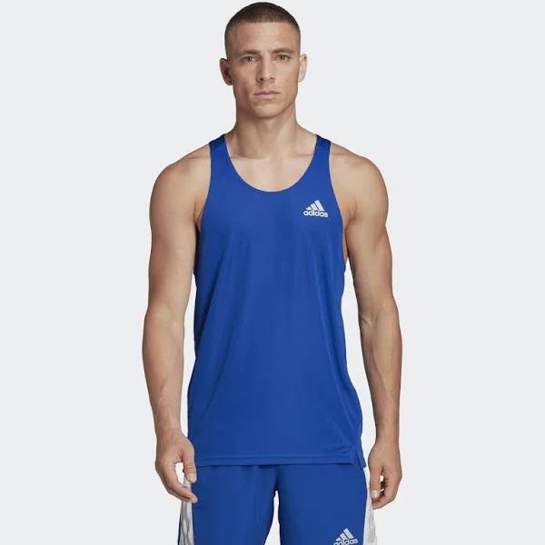 Adidas Mens Own The Run Singlet, XL / Blue