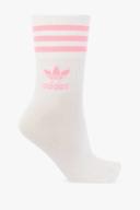 Adidas Mid Cut Crew Socks 3 Pack - White/Glow orange/acid Orange S