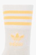 Adidas Mid Cut Crew Socks 3 Pack - White/Glow orange/acid Orange S