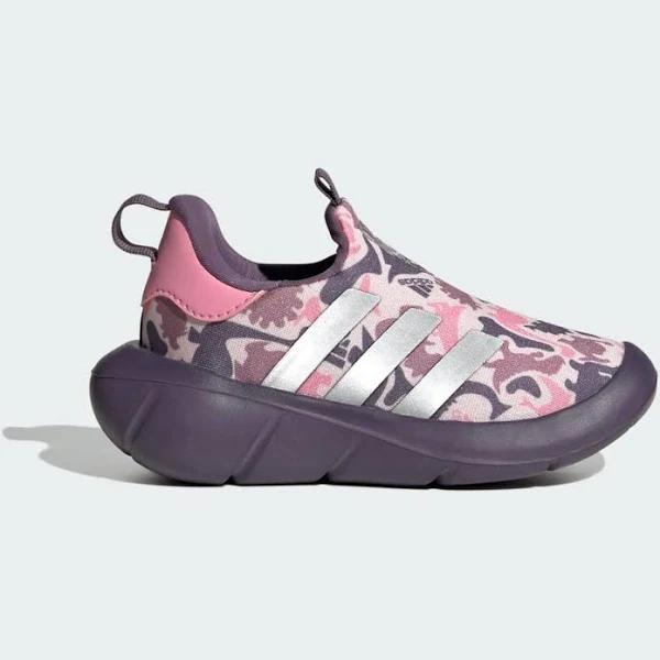 adidas-Monofit Slip-on Shoes-Kids-Clear Pink / Silver Metallic / Wonder Orchid-5K