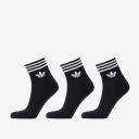 Adidas Originals 3-Pack Black Trefoil Logo Ankle Socks
