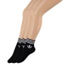 Adidas Originals 3-Pack Black Trefoil Logo Ankle Socks