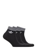 Adidas Originals 3-Pack Black Trefoil Logo Ankle Socks