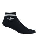 Adidas Originals 3-Pack Black Trefoil Logo Ankle Socks