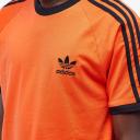 Adidas Originals 3 Stripe Tee in Impact Orange