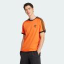 Adidas Originals 3 Stripe Tee in Impact Orange