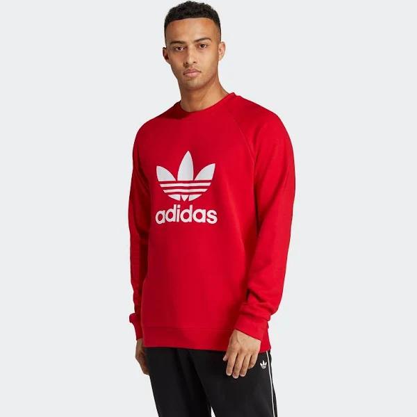 Adidas Originals Adicolor Classics Trefoil Crewneck Sweatshirt Red M Man IA4855/M
