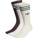 Adidas Originals-Black, White & Blue Logo Crew Socks ( 3-Pack )