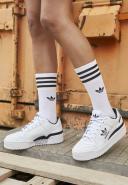 Adidas Originals Forum Bold Sneakers in White and Black