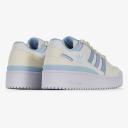 Adidas Originals Forum Bold Stripe Sneakers in White and Blue