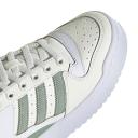 Adidas Originals Forum Bold Stripe Sneakers in White and Sage Green