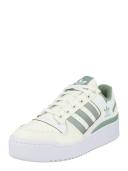 Adidas Originals Forum Bold Stripe Sneakers in White and Sage Green