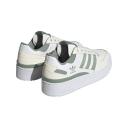 Adidas Originals Forum Bold Stripe Sneakers in White and Sage Green