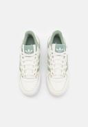 Adidas Originals Forum Bold Stripe Sneakers in White and Sage Green