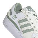 Adidas Originals Forum Bold Stripe Sneakers in White and Sage Green