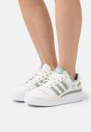 Adidas Originals Forum Bold Stripe Sneakers in White and Sage Green