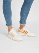 Adidas Originals Forum Low Sneakers in White and Orange Rush
