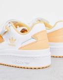 Adidas Originals Forum Low Sneakers in White and Orange Rush