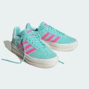 Adidas Originals Gazelle Bold Platform Sneakers in Aqua Blue and Pink