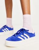 Adidas Originals Gazelle Bold Platform Sneakers in Blue and Pink