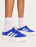 Adidas Originals Gazelle Bold Platform Sneakers in Blue and Pink