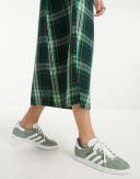 Adidas Originals Gazelle Sneakers in Silver Green / White