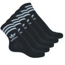 Adidas Originals Kids - 5-Pack Logo Socks Black - 34-36 (UK 2-3.5) - Black