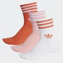 Adidas Originals Mid Cut Crew 3 Pair - Orange - Socks
