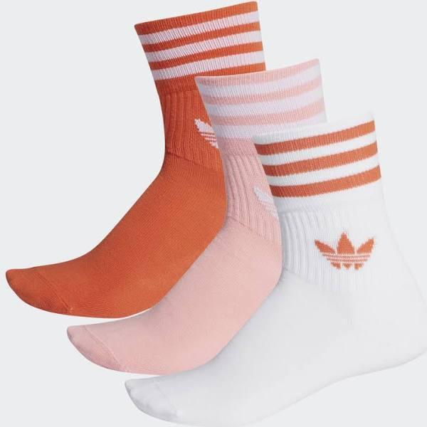 Adidas Originals Mid Cut Crew 3 Pair - Orange - Socks