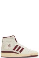 Adidas Originals Off-White & Burgundy Forum 84 Sneakers