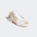 Adidas Originals Off-White & Pink Forum Exhibit Low Sneakers