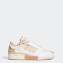 Adidas Originals Off-White & Pink Forum Exhibit Low Sneakers