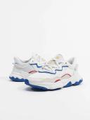 Adidas Originals Ozweego Trainers in Off White with Blue and Red Detail