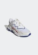 Adidas Originals Ozweego Trainers in Off White with Blue and Red Detail