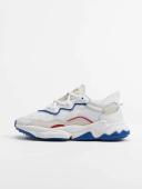 Adidas Originals Ozweego Trainers in Off White with Blue and Red Detail