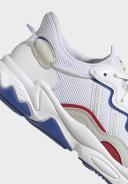 Adidas Originals Ozweego Trainers in Off White with Blue and Red Detail