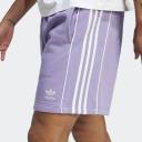 Adidas Originals Rekive 3 Stripe Logo Shorts in lilac-Purple