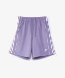 Adidas Originals Rekive 3 Stripe Logo Shorts in lilac-Purple
